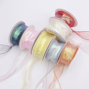 Tulle irisé en queue de poisson en gros pour la décoration de gâteaux/bouquets de Noël, ruban à paillettes pour boîtes cadeaux, fleurs fraîches et projets DIY - Product Image 5