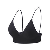Sujetador Deportivo para Mujer, Talla Grande, Sin Costuras, Absorbente de Sudor, 100% Algodón Orgánico, Diseño a Cuadros, Logotipo Personalizado