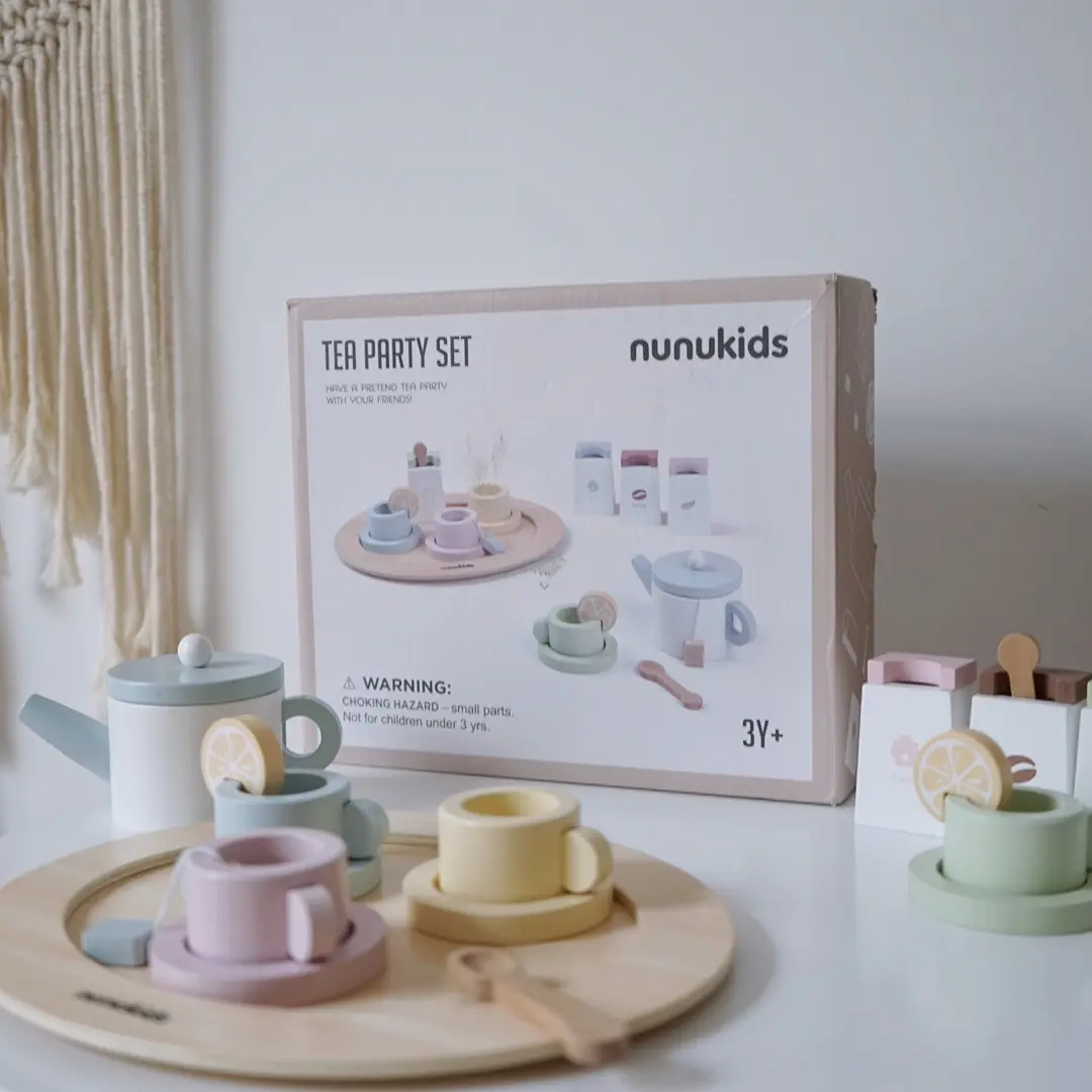 Children's Wooden Afternoon tea sets toys simulation desserts kichen toys for kids toy