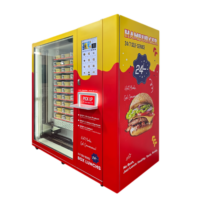 Distributeur automatique de nourriture chaude à écran tactile en acier inoxydable, options de paiement multiples, service 24h/24, distributeur automatique de boîtes de nourriture