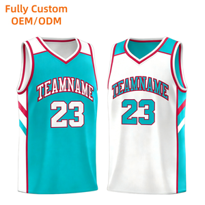 Kustom kualitas tinggi basket reversibel Jersey Mesh Polyester cepat kering Camisetas De basket Tank Top - Product Image 1