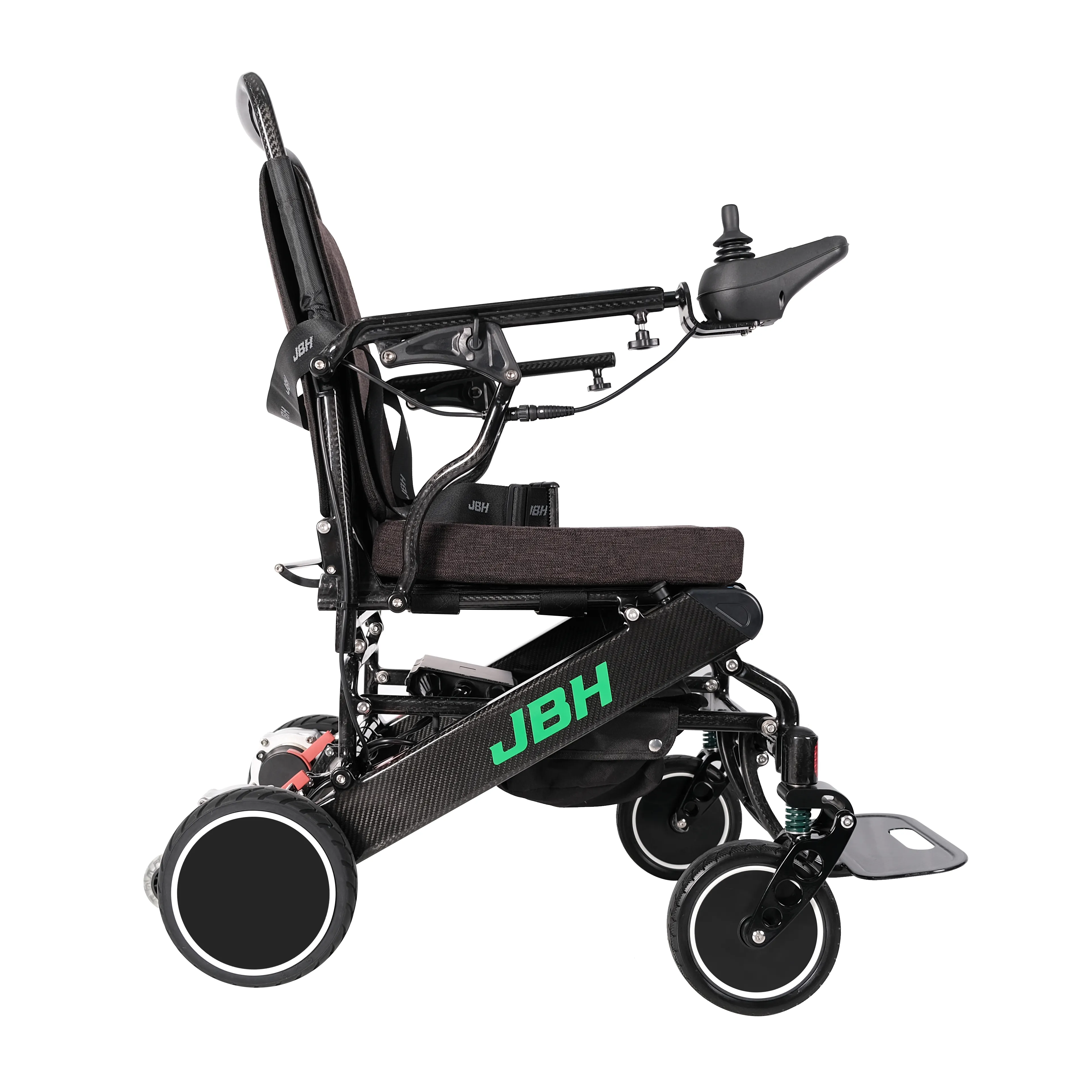 JBH DC02多機能旅行折りたたみ式高齢者障害者用電動カーボン車椅子