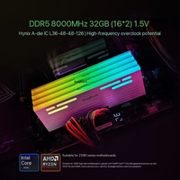 Mémoire RAM DDR5 KingBank 16 Go 6000 MHz RGB, puce Hynix A-die CL26, haute performance, AMD EXPO, ECC intégré, PMIC pour PC de bureau