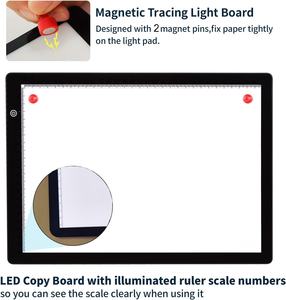 A4 LED แท็บเล็ตเพชรจิตรกรรมกระดานคัดลอก Pad การเขียน Sketching ติดตามแผ่นไฟ - Product Image 3