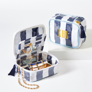 Bolsa de lápiz labial de Pvc transparente para mujer, venta al por mayor, bolsa de viaje de Pvc a rayas, estuche de joyería transparente - Product Image 5