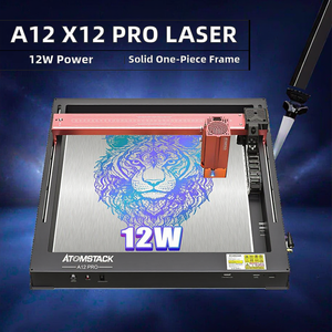 Machine de gravure laser à diode <span class=keywords><strong>A12</strong></span> X12 Pro, puissance 12W, vitesse 600MM/S, châssis monobloc, positionnement croisé, refroidissement par air bleu, pour le bois - Product Image 2