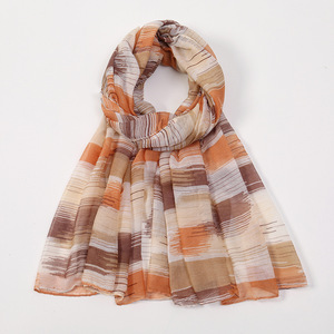 Nouveau Hijab en <span class=keywords><strong>Jersey</strong></span> <span class=keywords><strong>Voile</strong></span> Tendance <span class=keywords><strong>Premium</strong></span> pour Femme, Écharpe Longue à Large Bord Effet Dégradé Brossé, Châle de Protection Solaire Extérieur en Polyester - Product Image 2