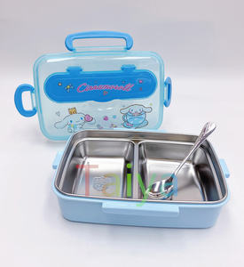 Kotak makan siang piring terpisah anak-anak kelas makanan Avennger Super Hero 304 baja tahan karat kotak makan siang terisolasi untuk anak laki-laki perempuan - Product Image 5