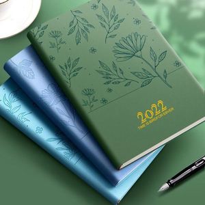 Daily Weekly Monthly A5 Hardcover Leather Printed Diary Notebook Digital Printing Custom Logo Thermal Binding Thread Sewing - Product Image 2