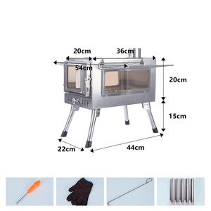 Poêle à bois en acier inoxydable pour le camping en plein air, pour le chauffage <span class=keywords><strong>de</strong></span> la tente - Product Image 4