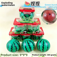 Bestseller Grote Zachte Rubberen Watermeloen Aardbei Knijp Speelgoed Realistische Fruit Stressballetjes Knisperende Kraaltjes voor Tieners