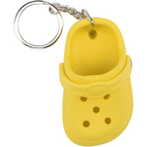 Porte-clés personnalisé avec logo, mini pantoufle mignonne, pour sac à dos, sac à main, décoration, couleurs personnalisées, sandales en silicone, fabrication en usine - Product Image 1