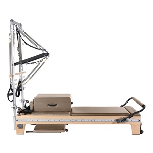Reformer de Pilates Commercial avec Tour Demi-<span class=keywords><strong>Trapeze</strong></span> et Système <span class=keywords><strong>Trapeze</strong></span> Complet, Lit de Pilates Ajustable pour Entraînement de Force du Corps Entier, Portable en Bois - Product Image 6