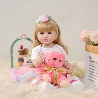 Poupées Yeezwood, nouvelles poupées reborn de 60 cm, poupée reborn en silicone intégral, jouet réaliste pour bébé nouveau-né, poupée reborn en silicone souple pour fille
