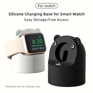 Silicone cho đồng hồ thông minh sạc đứng Đồng hồ Sạc Dock Silicone chủ cho iWatch đồng hồ Máy tính để bàn đứng