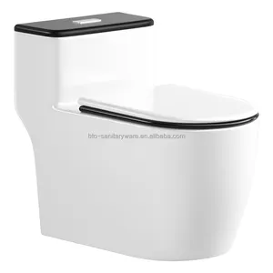 Wc sanitário banheiro preto e branco, uma peça barato vaso sanitário sifão lavador de água armário