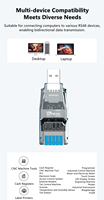 Modul Komunikasi Isolasi USB ke RS485 Industri DTECH IOT5092(MS) Konverter Adaptor Dua Arah dengan Isolasi 2500V