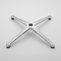 Base de chaise pivotante de bureau en alliage d'aluminium robuste de style moderne en forme de X pour la maison, le bureau, l'hôpital, la chambre, le salon et l'hôtel
