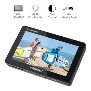 FEELWORLD F6 PLUSX 5,5 "DSLR Cámara Monitor de campo 1600nit Brillo IPS Pantalla táctil <span class=keywords><strong>4K</strong></span> Entrada HDMI Salida Forma de onda Pedido al por mayor - Product Image 3