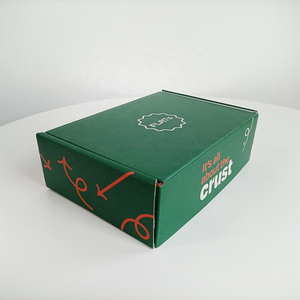 Caja <span class=keywords><strong>de</strong></span> Pizza Verde con Elegante Eslogan en el Borde y Gráficos <span class=keywords><strong>de</strong></span> Flechas Divertidas para Empaque <span class=keywords><strong>de</strong></span> Pan Artesanal y Pasteles Gourmet - Product Image 2