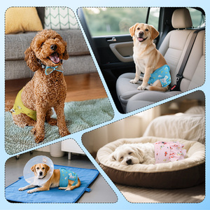 Nobleza confezione di 3 pannolini per cani riutilizzabili pantaloni sanitari per cani in calore e mutandine per cani lavabili mestruali - Product Image 4