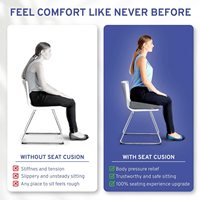 Coussin de siège ergonomique en mousse HIPS, forme de coin, pour une meilleure posture, mousse à mémoire de forme, soulagement de la douleur du coccyx, pour la conduite