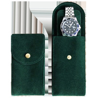 Sac de rangement pour montres de voyage personnalisé pour Rolex, noir et vert, logo personnalisé, OEM, cadeau de luxe, pochettes pour montres Velert