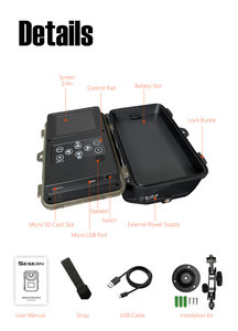 Bon marché Prix Haute Qualité Étanche HD 1080P Scoutisme Infrarouge Trail <span class=keywords><strong>Chasse</strong></span> Appareil Photo Numérique - Product Image 6