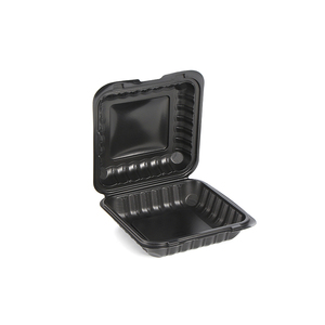 Customized Embossing Logo Biodegradable Disposable Bento Box Clamshell Takeout Food Container With Lid