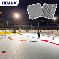 Dalles de terrain de hockey en plastique avec logo personnalisé - Revêtement de sol sportif emboîtable, absorption des chocs, caractéristiques écologiques, garantie de 10 ans