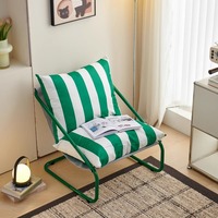 Fauteuil simple en métal de style moderne Fauteuil de canapé paresseux pour bureau à domicile Salon Chambre Balcon ou salle à manger dans les appartements