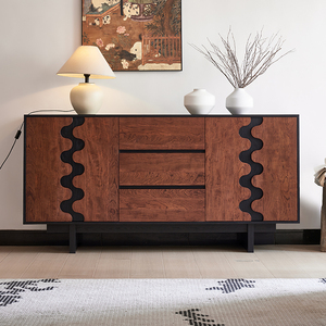 Factory Price Solid Wood Eco-Friendly Retro Style Sideboard Dining Living Room Cabinet <b>Chest</b> Floor <b>Storage</b> Large Capacity K103 H - Product Image 4