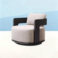 Canapé de luxe 3 places, table basse, ensemble de canapés modernes d'extérieur, mobilier de jardin, mobilier de patio en aluminium imperméable, canapé de jardin pour villa