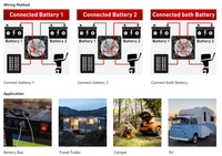 Commutateurs automatiques 1-2-Both-Off 12-48 V Battery Master Cut Off Isolator Switch Master Shut off Battery Disconnect Switch