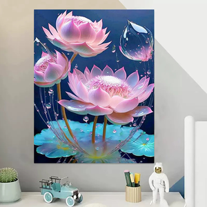 Tranh Bằng Số Bộ Dụng Cụ Lotus Acrylic Sơn Trên Vải Hoa Hình Ảnh Với Số Sơn Đối Với Trang Chủ Decors DIY Quà Tặng - Product Image 6