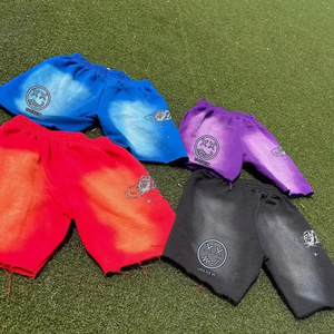 Custom Printed Vintage Distressed Acid Wash <b>Shorts</b> Breathable Mid-Waist Summer Active Wear <b>Men's</b> <b>Jogging</b> <b>Shorts</b> Letter Pattern - Product Image 4