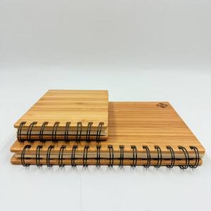 Bamboo Coil <b>Notebook</b> Natural Wood Cover <b>Spiral</b> <b>Bound</b> Portable Eco Friendly School Supply Creative Stationery Gift - Product Image 2