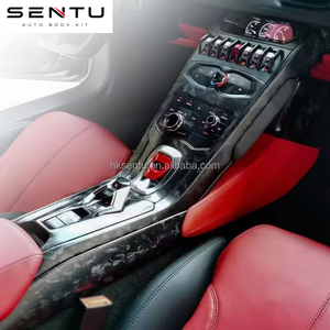 Couverture de garniture intérieure du tableau de bord de la console centrale en fibre de carbone sèche de style OEM pour Lamborghini Huracan LP580 LP610 EVO - Product Image 3