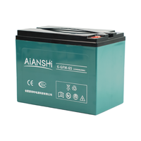Batterie au gel sans entretien 12V 65Ah 6-GFM-65 AIANSHI, à décharge profonde VRLA, pour transpalette, gerbeur et autolaveuse