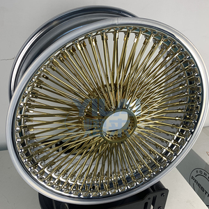 Vente en gros de nouvelles jantes en alliage d'acier à roues avant dorées, 15-22 pouces, luxe, course, ajustement universel, haute performance, automobile - Product Image 2