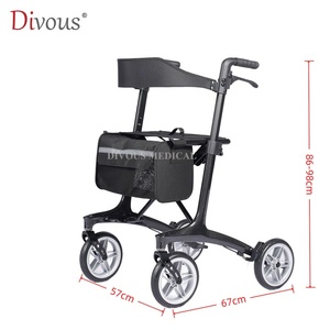 Professional New Olderly Walking Aids Carbon Fiber Chair Folding Portable Folding <b>Rollator</b> <b>Walker</b> Adult <b>Walker</b> - Product Image 6