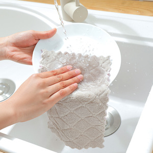 Tissu en microfibre sec absorbant fort 25*25cm serviettes de cuisine technique tricotée en gros - Product Image 4