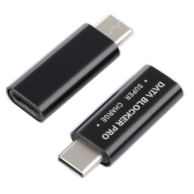 USB-C 3.0 Data Blocker Pro Privacy Protection 6A Fast Charging Aluminum Alloy for Computer and Mobile Phones
