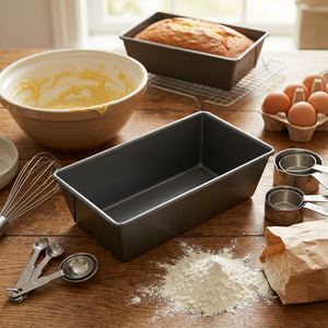 Molde para hornear plegable duradero de 20 cm, acero aluminizado, revestimiento antiadherente premium para hornear pasteles y pan. - Product Image 2