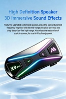 Casque Intercom Moto Bidirectionnel Sans Fil 6.0 avec Portée de 1000m pour la Communication Audio en Conduite