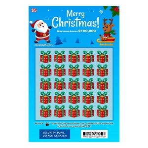 Christmas Cards Lottery Digital Printing Lottery <b>Scratch</b> Off Cards HD Matte Lamination Waterproof <b>Scratch</b> Card - Product Image 2