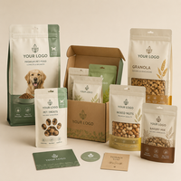 Emballage personnalisé pour aliments pour animaux de compagnie, sachet autoportant, boîte en kraft, sac d'expédition, étiquette adhésive, fabricant de solutions d'emballage tout-en-un