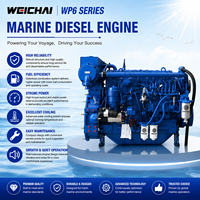 Moteur diesel marin Weichai série WP6 122-228 ch WP6C198-23 WP6C220-23 WP6C250-23 Propulsion pour bateaux de pêche et navires de marchandises