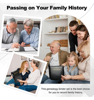 Carpeta de Historia Familiar Haoran, Carpeta de Genealogía con Separadores, Carpeta de Cuero para Árbol Genealógico, Idea de Regalo, Carpeta para Archivos