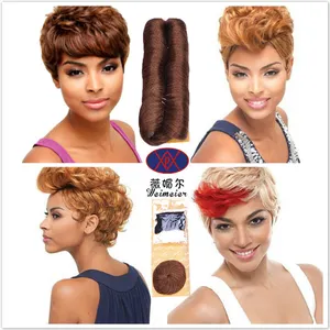 27 PCS Short Bump Weave Indian Hair With Free Closure 28 Pieces Femi Human Hair Weaving